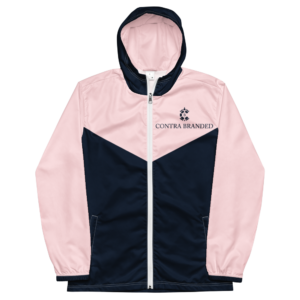 CONTRABRANDED Men's Windbreaker Dark Blue & Pink