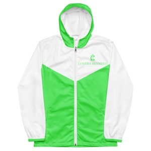 CONTRABRANDED Men's Windbreaker Lime Green & White