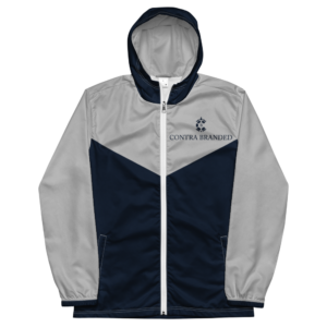 CONTRABRANDED Men's Windbreaker Dark Blue & Gray