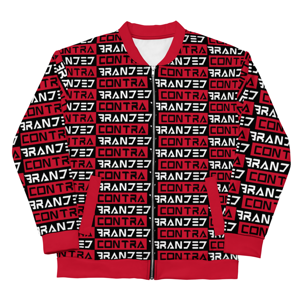 Classic Type Bars Red Unisex Jacket — front view