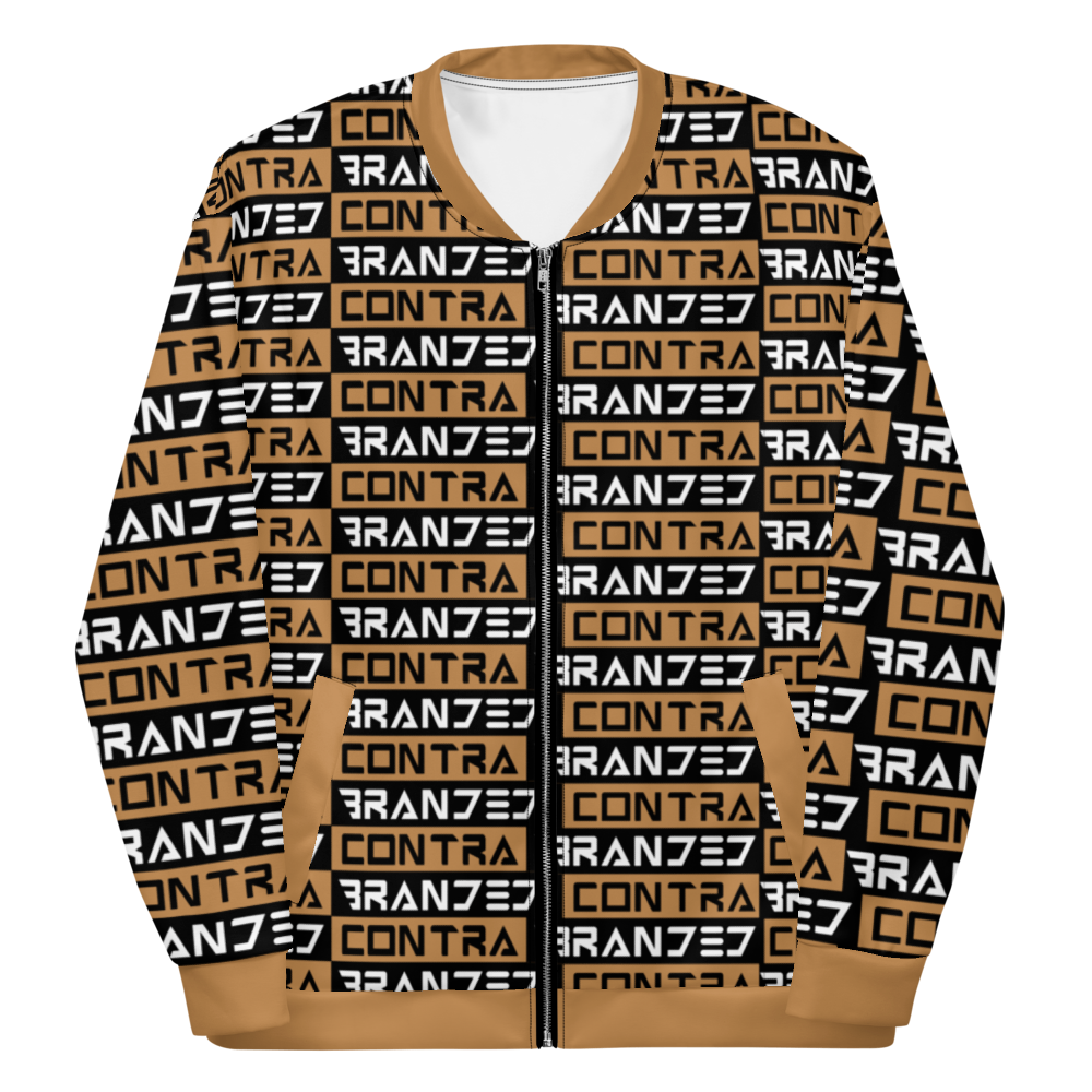 Classic Type Bars Wheat Unisex Jacket — front view