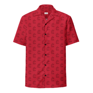 CONTRABRANDED R-Logos Button Up Short Sleeve Red on Red