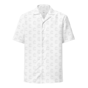 CONTRABRANDED R-Logos Button Up Short Sleeve Eggshell on White