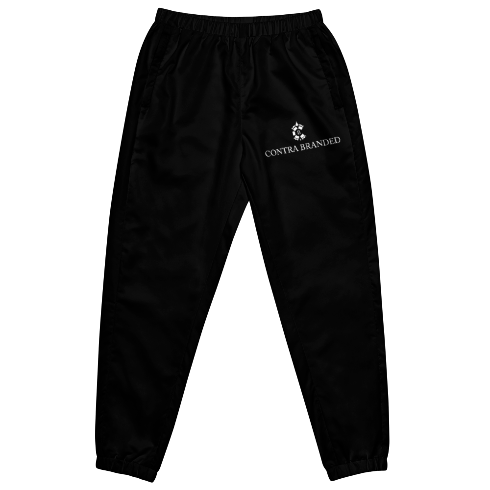 Royal Crest Badge Black Unisex Track Pants — front view