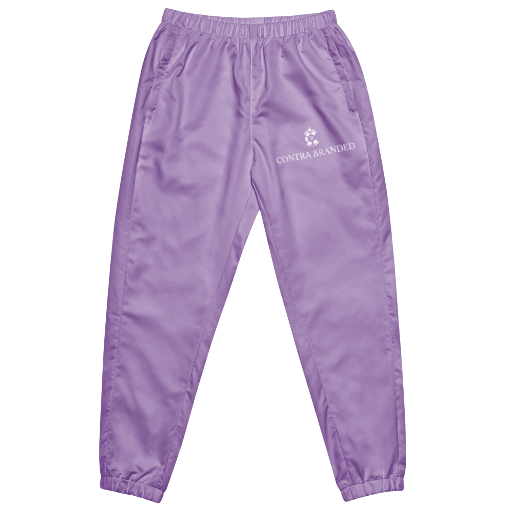 Royal Crest Badge Lilac Unisex Track Pants — front view