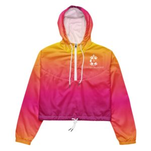 Royal Crest Badge Sunset Gradient Women's Windbreaker